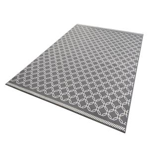 Tapis Chain Fibres synthétiques - Gris / Crème - 200 x 290 cm