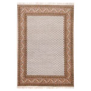 Wollteppich Chandi Mir Wolle/Creme - 90 cm x 160 cm - Beige - 160 x 90 cm