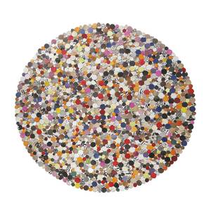 Tapis Circle Multi Peau de vache / Multicolore - Diamètre : 150 cm