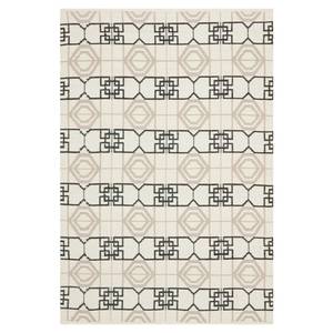 Tapijt Collin zwart/beige - 122x183cm - 120 x 180 cm