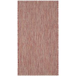 In & Outdoor Teppich Como Kunstfaser - Rot - 60 x 109 cm