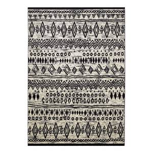 Tapis Contemporary Kelim Noir / Blanc - 160 x 225 cm