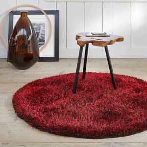 Tapis Cosy Glamour Marron / Rouge - Ø 120 cm