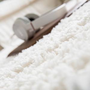 Teppich Cusco (handgetuftet) Kunstfaser - Weiß - 65 x 130 cm