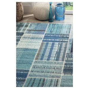 Tapijt Deltana Woven kunstvezel - Turquoise - 200 x 300 cm