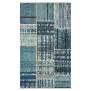 Tapis Deltana Woven Fibres synthétiques - Turquoise - 90 x 150 cm