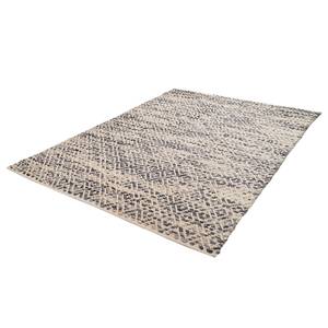 Wollteppich Smooth Comfort Diamond Schurwolle / Baumwolle - Grau - 65 x 135 cm