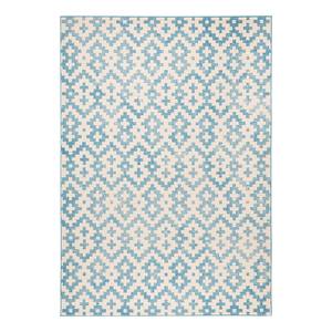 Tapis Duo Fibres synthétiques - Bleu / Beige - 200 x 290 cm