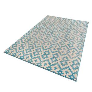 Teppich Duo Kunstfaser - Blau / Beige - 200 x 290 cm