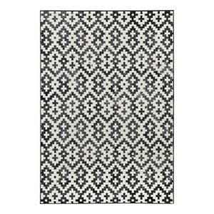 Tapis Duo Fibres synthétiques - Noir / Beige - 140 x 200 cm