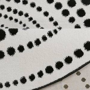 Tapis Eddy Fibres synthétiques - Blanc / Noir - Ø 100 cm