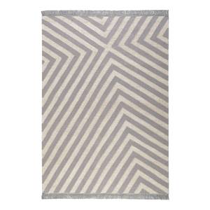 Teppich Edgy Corners (handgewebt) Mischgewebe - Grau / Creme - 130 x 190 cm