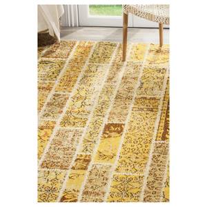 Tapis Effi Fibres synthétiques - Jaune / Crème - 200 x 300 cm