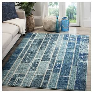 Tapis Effi Fibres synthétiques - Turquoise / Sable - 120 x 180 cm