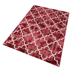 Teppich Elegance Kunstfaser - Rot / Weiß - 80 x 150 cm