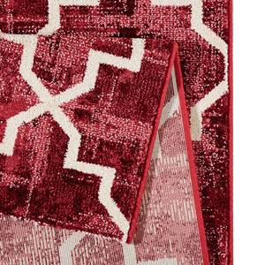 Teppich Elegance Kunstfaser - Rot / Weiß - 80 x 150 cm