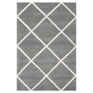 Tapis Eliza Gris foncé / Crème - 121 x 182 cm - 120 x 180 cm