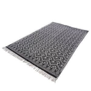 Teppich Ethno Pattern Baumwolle - Schwarz