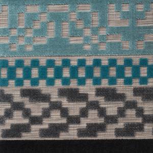 Tapis Flow I Tissu - Turquoise / Beige - 120 x 170 cm