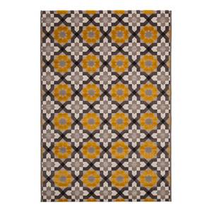 Tapis Flow III Tissu - Jaune / Beige