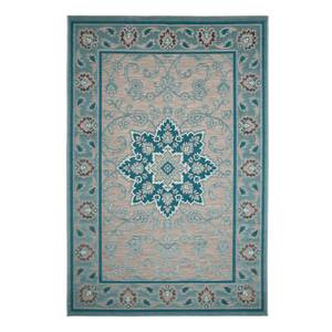 Tapijt Flow IX geweven stof - turquoise/beige - 160x230cm