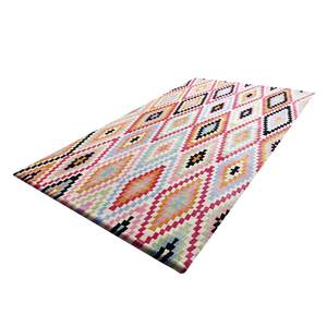 Tapis Fresh Kelim Vert / Rose vif - 120 x 170 cm