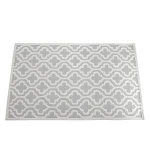 Laagpolig vloerkleed Futaisi Textielmix - grijs/crèmekleurig