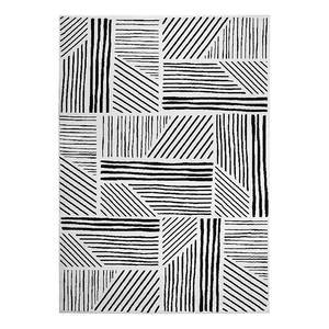 Tapis Graphics Fibres synthétiques - Noir / Blanc - 120 x 170 cm