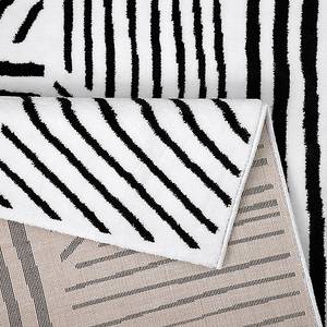 Teppich Graphics Kunstfaser - Schwarz / Weiß - 200 x 290 cm