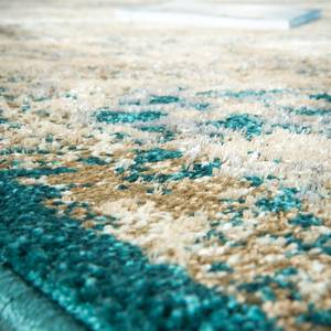 Tapis Grobina Fibres synthétiques - Crème / Turquoise - 160 x 230 cm