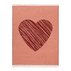 Teppich Heart Rot - Textil - 140 x 0.9 x 200 cm