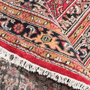 Teppich-Indo Hyderabad Rot Reine Wolle - 70 x 140 cm