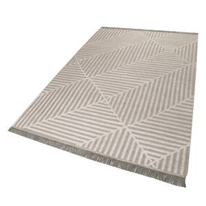 Tapis Irregular Fields (Tissé à la main) Tissu mélangé - Gris / Crème - 130 x 190 cm