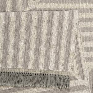 Tapis Irregular Fields (Tissé à la main) Tissu mélangé - Gris / Crème - 130 x 190 cm