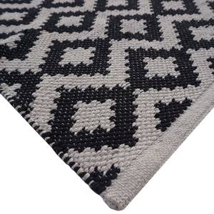 Tapijt Jacquard II katoen - zwart/grijs