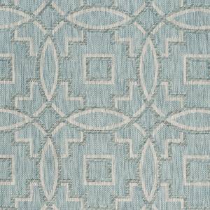 Tapis Jade Fibres synthétiques - Turquoise / Sable - 160 x 230 cm