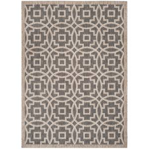 Tapis Jade Fibres synthétiques - Taupe / Blanc - 160 x 230 cm