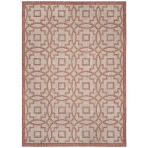 Tapis Jade Fibres synthétiques - Cappuccino / Rouge - 200 x 300 cm