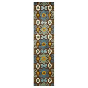 Teppich Kais Blau - Braun - Textil - 240 x 2 x 80 cm