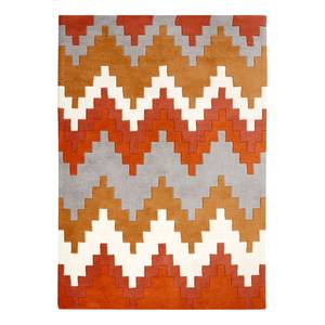 Kurzflorteppich Kalba Baumwolle - Orange / Beige - 120 x 180 cm