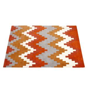 Laagpolig vloerkleed Kalba katoen - oranje/beige - 120x180cm