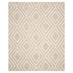 Tapis Kalina Kilim Tissu mélangé - Sable / Blanc - 243 x 304 cm