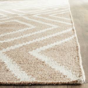 Tapis Kalina Kilim Tissu mélangé - Sable / Blanc - 243 x 304 cm