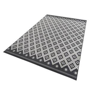 Tapis Karree Fibres synthétiques - Noir / Blanc - 70 x 140 cm