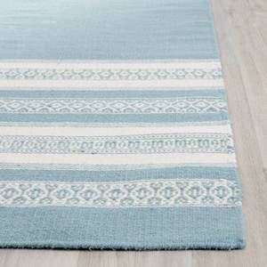 Tapijt Kilifi Dhurrie mixweefsel - Turquoise/wit - 120 x 180 cm