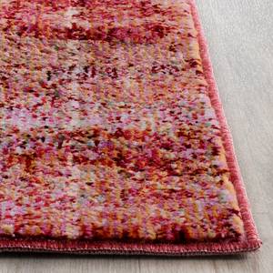 Tapijt Lulu Vintage kunstvezel - fuchsiakleurig - Rood / Caramelkleurig - 62 x 240 cm