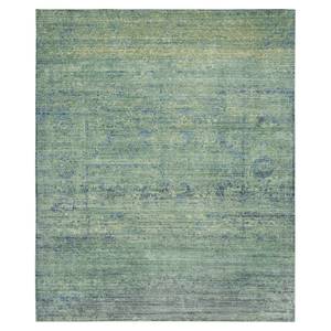 Tapis Lulu Vintage Fibres synthétiques - Fuchsia - Vert / Bleu - 243 x 304 cm
