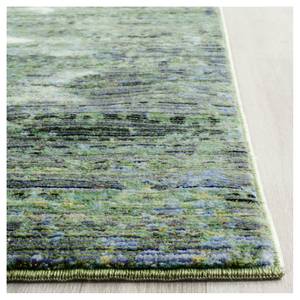Tapijt Lulu Vintage kunstvezel - fuchsiakleurig - Groen/blauw - 90 x 150 cm