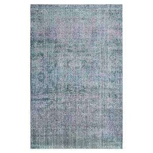 Tapis Lulu Vintage Fibres synthétiques - Fuchsia - Turquoise / Rose - 90 x 150 cm