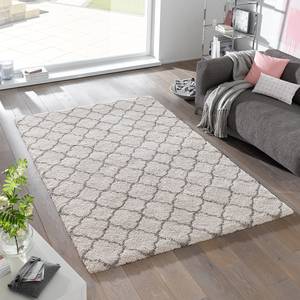 Tapis épais Luna Fibres synthétiques - Crème / Anthracite - 160 x 230 cm